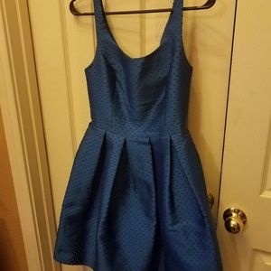 Blue Satin Mini Dress